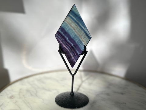 Rainbow Fluorite Diamond Shape