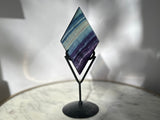 Rainbow Fluorite Diamond Shape